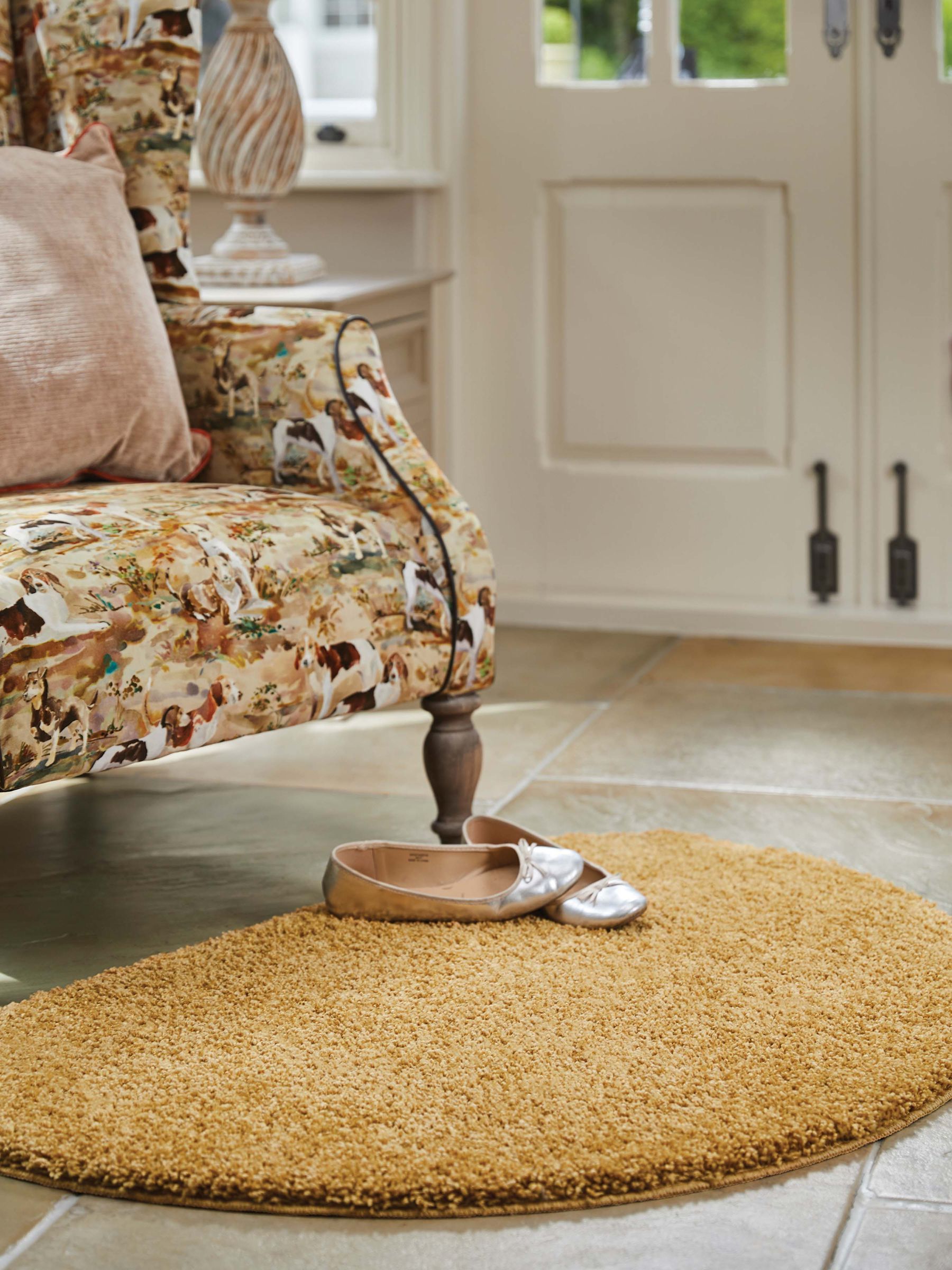 Buy My Mat Ochre Yellow Soft Stain Resistant And Washable Rug from the ...