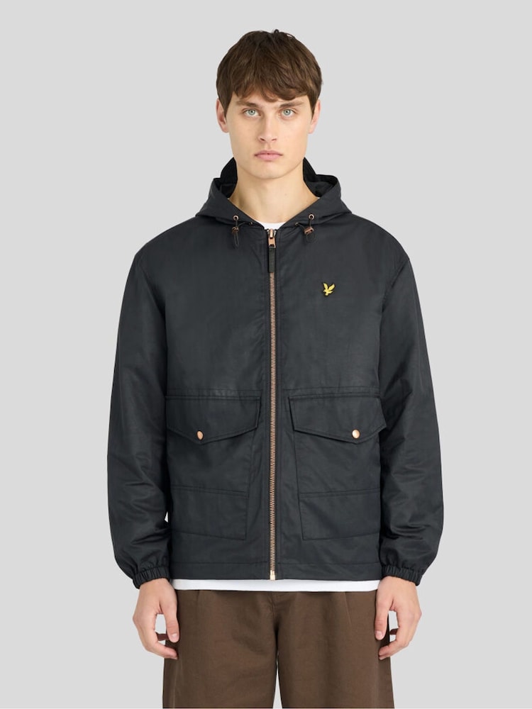 Lyle & Scott 왁스 처리된 후드 유틸리티 재킷 - 6의 이미지 1