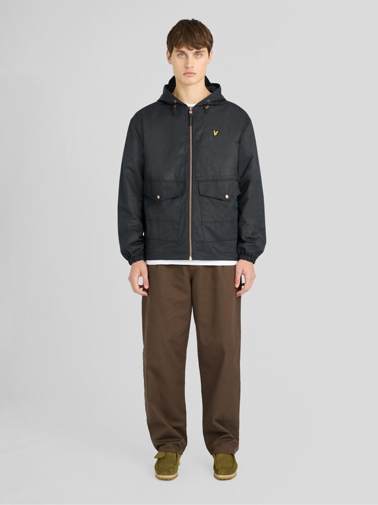 Lyle & Scott 왁스 처리된 후드 유틸리티 재킷 - 6의 이미지 2