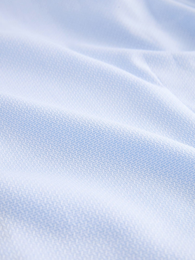 Light Blue Single Cuff Trimmed Formal Shirt - Image 7 of 7