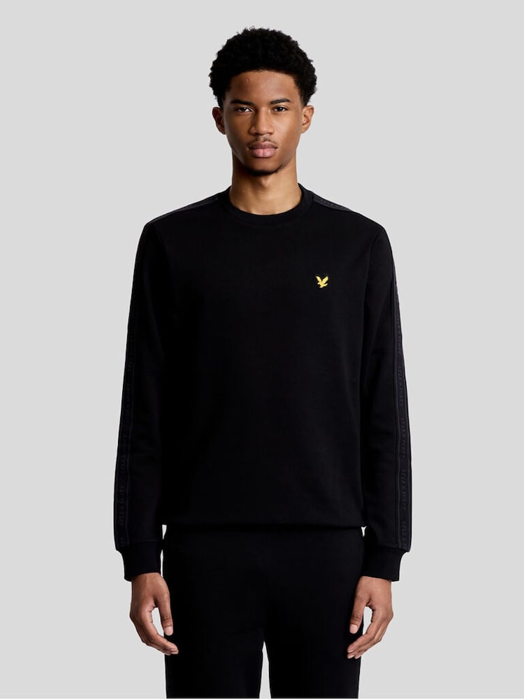 Черный - Lyle & Scott Жаккардовый джемпер с круглым вырезом - Изображение 1 6 Черный - Lyle & Scott Жаккардовый джемпер с круглым вырезом - Изображение 1 6