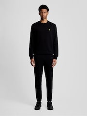 Черный - Lyle & Scott Жаккардовый джемпер с круглым вырезом - Изображение 2 6