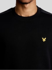 Черный - Lyle & Scott Жаккардовый джемпер с круглым вырезом - Изображение 3 6