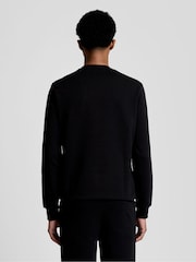 Черный - Lyle & Scott Жаккардовый джемпер с круглым вырезом - Изображение 4 6