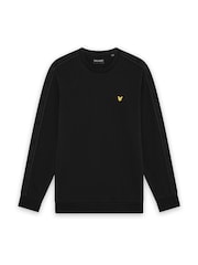 Черный - Lyle & Scott Жаккардовый джемпер с круглым вырезом - Изображение 5 6