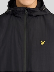 Lyle & Scott Black Taped Zip Through Hooded Jacket - Image 3 of 6