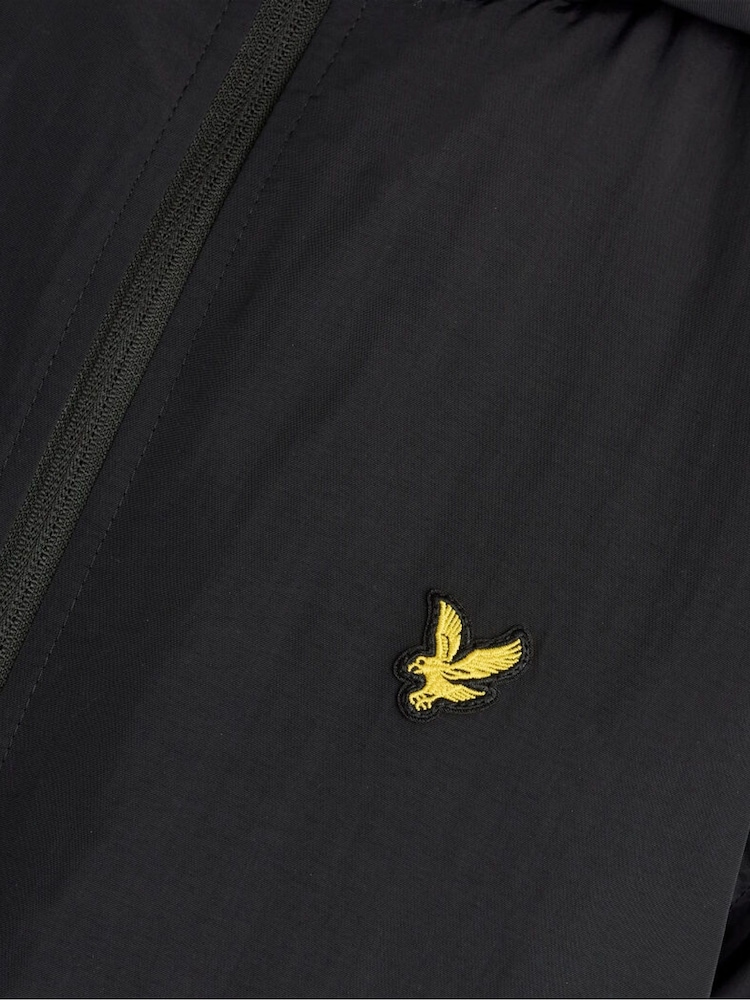 Lyle & Scott Black Taped Zip Through Hooded Jacket - Image 6 of 6