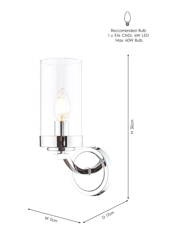 Laura Ashley Chrome Joseph Wall Light - Image 6 of 6