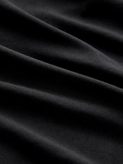 Black Sleeveless Soft Touch Slinky Shoulder Pad Top - Image 8 of 8