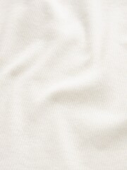 Ecru White Slim Fit Ribbed Short Sleeve Crew Neck T-Shirt - Image 6 of 6