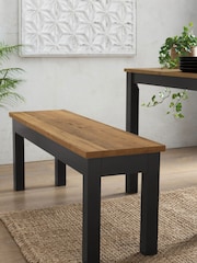 Dark Bronx Oak Effect Bench - Image 1 of 6