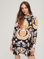 Superdry Black Studios Mock Neck Mini Dress - Image 1 of 3