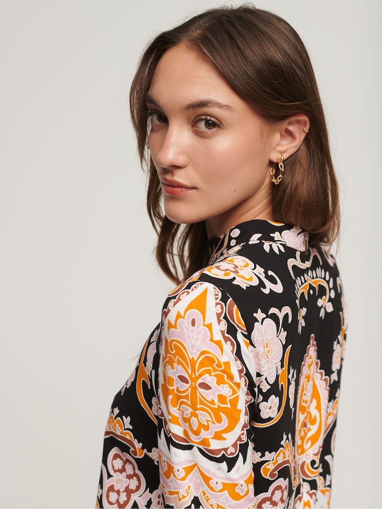 Superdry Black Studios Mock Neck Mini Dress - Image 3 of 3