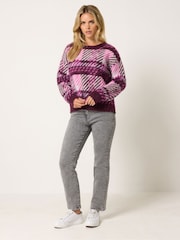 M&Co Red Petite Brushed Check Jumper - Image 2 of 6