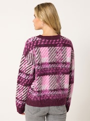 M&Co Red Petite Brushed Check Jumper - Image 3 of 6