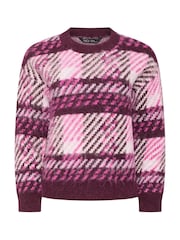 M&Co Red Petite Brushed Check Jumper - Image 5 of 6
