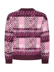 M&Co Red Petite Brushed Check Jumper - Image 6 of 6