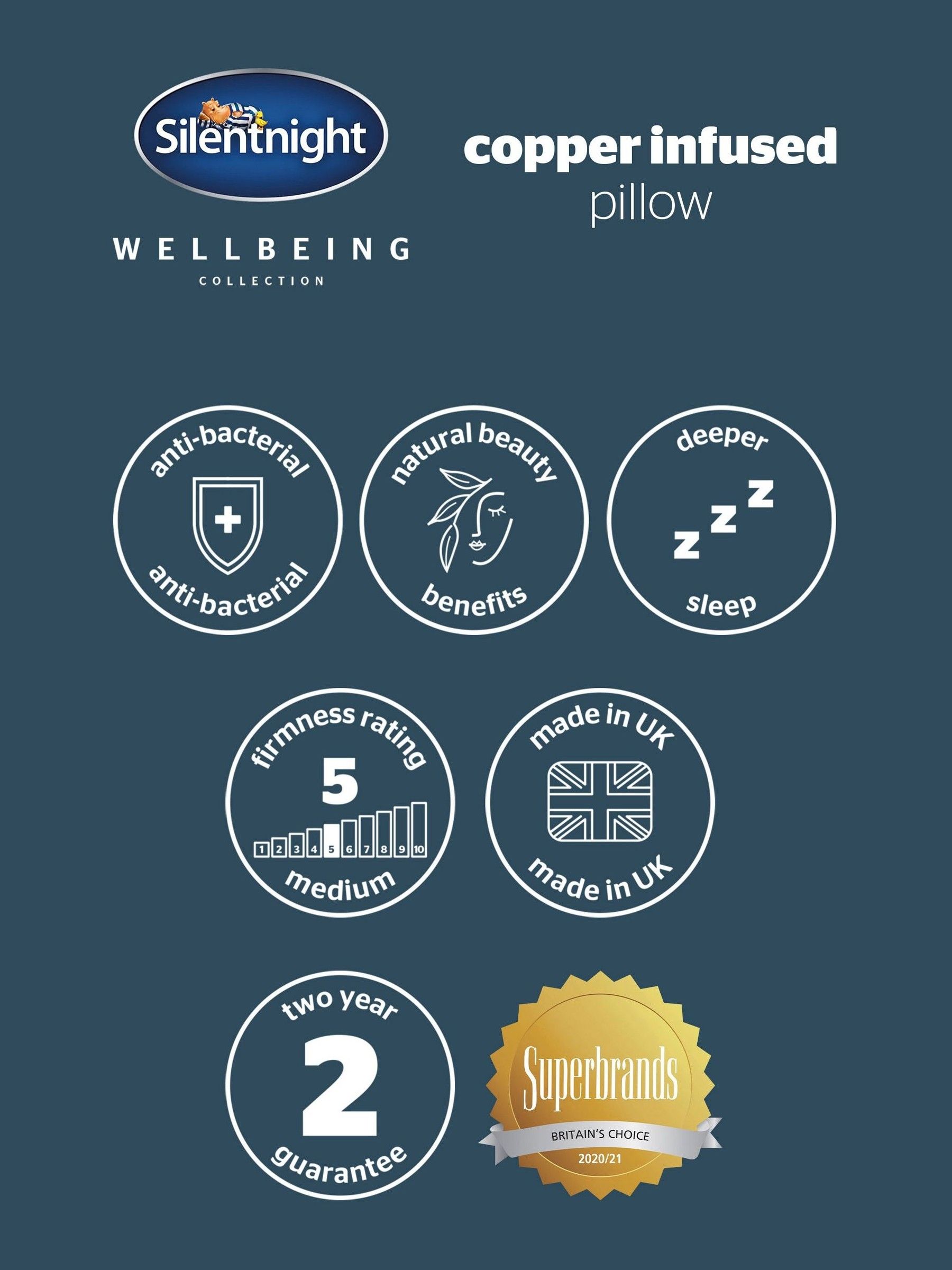 Buy Silentnight Wellbeing Copper Pillow from Next Luxembourg