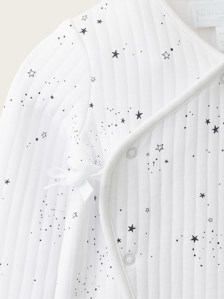 Ang White Company Blend Star Quilted Wrap Sleepsuit - Larawan 4 ng 4