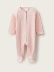 The White Company Pink Blend Sleep Tight Embroidered Sleepsuit - Image 1 of 4