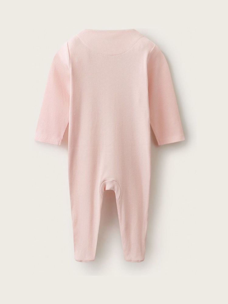 The White Company Pink Blend Sleep Tight Embroidered Sleepsuit - Image 2 of 4