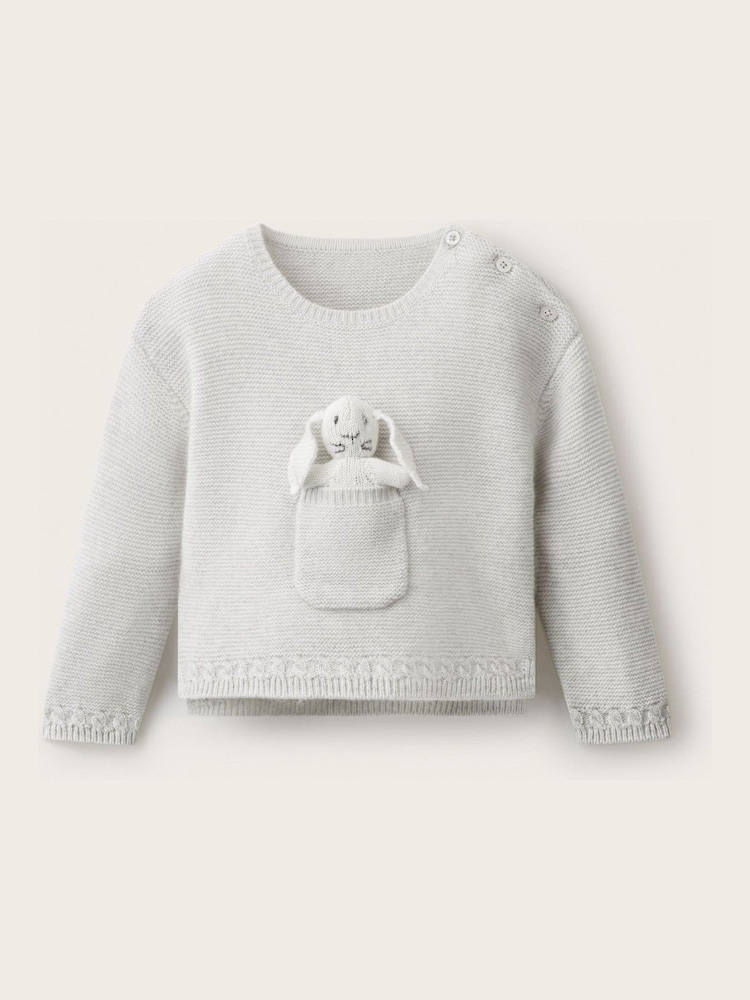 The White Company White Bunny Pocket Jumper With Cashmere - Image 1 of 4
