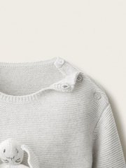The White Company White Bunny Pocket Jumper With Cashmere - Image 3 of 4