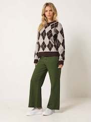 M&Co Petite Argyle Jumper - 6суретінің 3 суреті