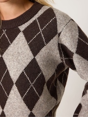 M&Co Petite Argyle Jumper - 6суретінің 4 суреті