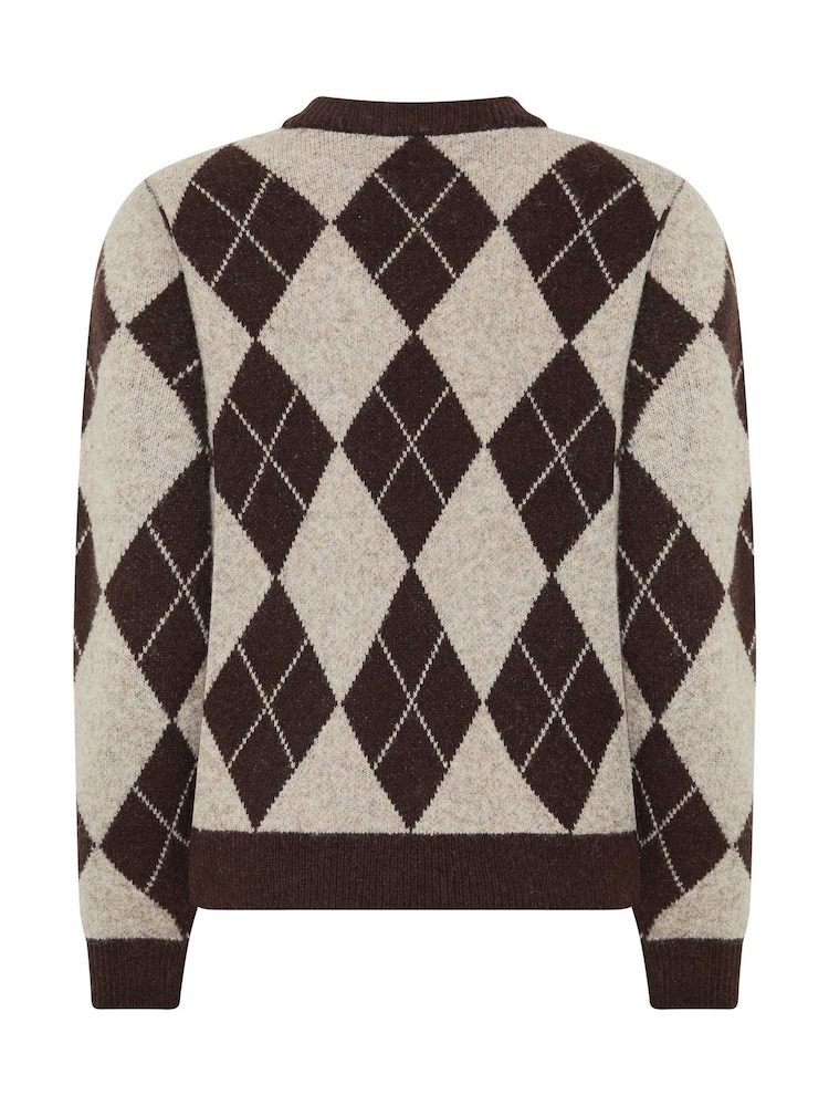 M&Co Petite Argyle Jumper - 6суретінің 6 суреті