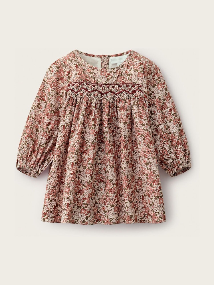 The White Company White Petunia Floral Hand Smocked Dress - Image 1 of 4