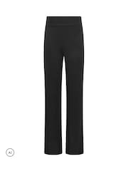 Long Tall Sally Black Loopback Wide Leg Trousers - Image 5 of 6