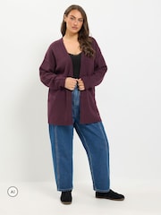 Yours Curve Red Soft Touch Cardigan - Image 2 of 6