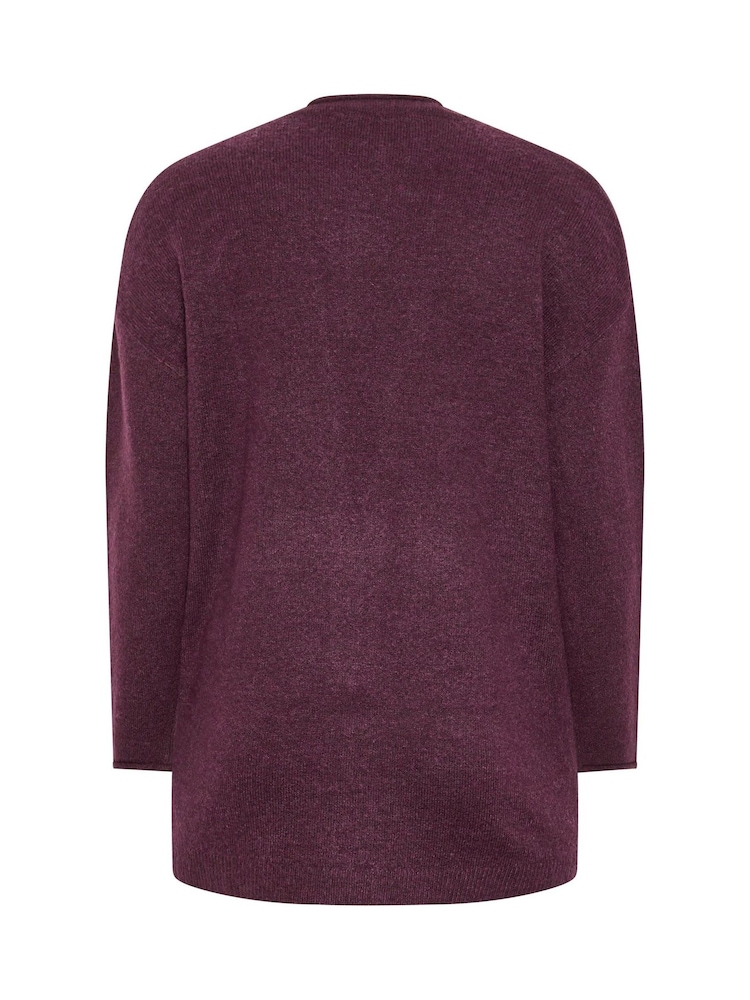 Yours Curve Red Soft Touch Cardigan - Image 6 of 6 Yours Curve Red Soft Touch Cardigan - Image 6 of 6