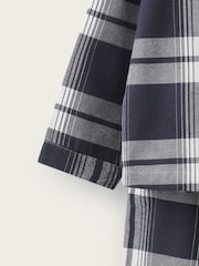 The White Company Blue Brushed Wide Check Classic Pyjamas - Image 3 of 4