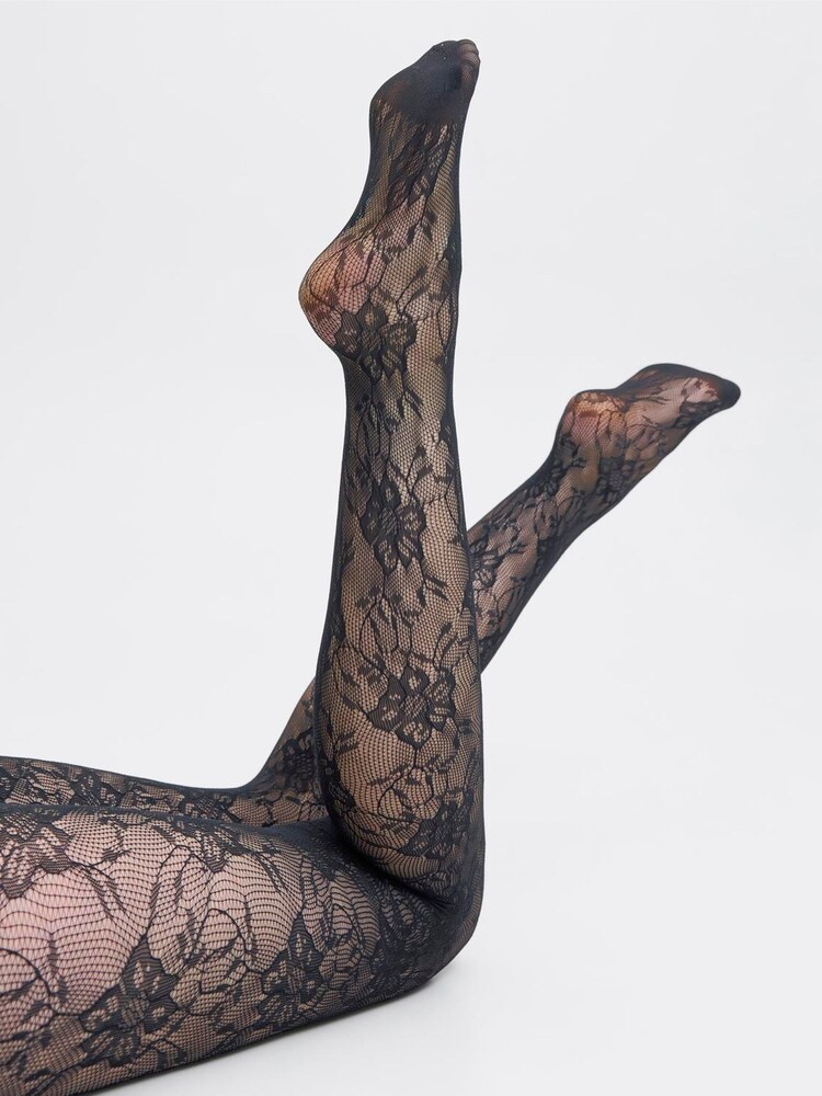 Svart Blomstrete  Print - JJXX 20 Den Tights 2 Pakke - Bilde 5 av 5