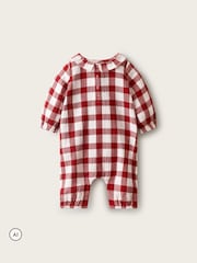 The White Company Red Double  Gingham Bubble Romper - Image 1 of 4