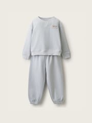 The White Company Blend Camping Buddies birstēta džersija relaxed fit pidžama - Attēls 1 no 4