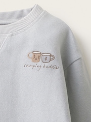The White Company Blend Camping Buddies birstēta džersija relaxed fit pidžama - Attēls 4 no 4