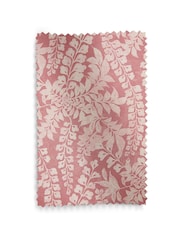 Pink Woodblock Floral Eyelet Lined Curtains - Image 5 of 5