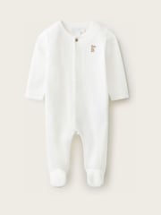 The White Company Blend Velour Bunny Embroidered Naktstērps - Attēls 1 no 4