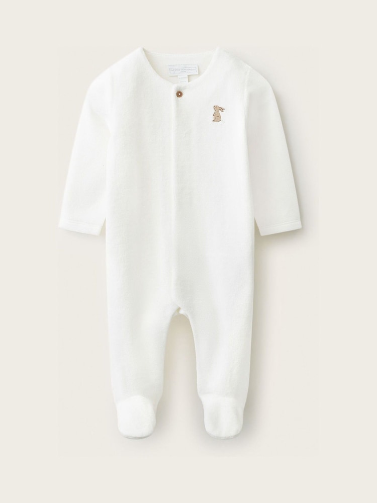 The White Company Blend Velour Bunny Embroidered Naktstērps - Attēls 1 no 4