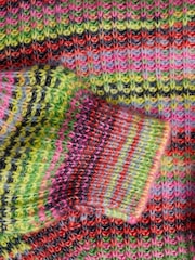 JJXX Pink Striped Space Dye Crew Neck Knit Jumper - Image 4 of 5
