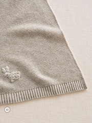 The White Company Grey Blend Playful Bunnies Blanket - Image 4 of 5