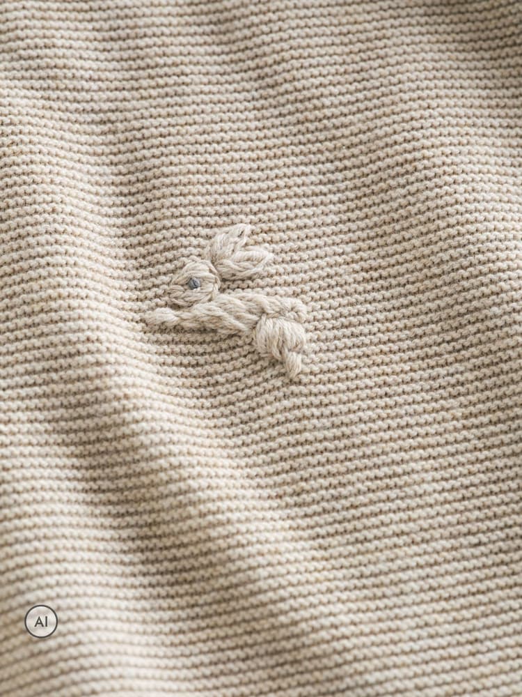 The White Company Grey Blend Playful Bunnies Blanket - Image 5 of 5