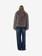 NOISY MAY Grey Fur Jacket - Image 3 of 5