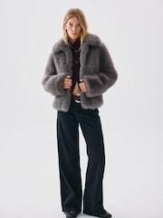 NOISY MAY Grey Fur Jacket - Image 5 of 5