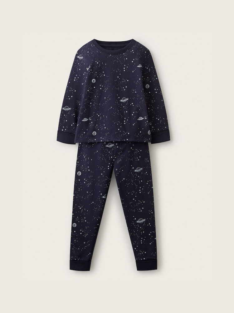 The White Company Pyjamas in Slim-Fit mit im Dunkeln leuchtendem Weltraumdesign, Mischung - Bild 1 von 4 The White Company Pyjamas in Slim-Fit mit im Dunkeln leuchtendem Weltraumdesign, Mischung - Bild 1 von 4