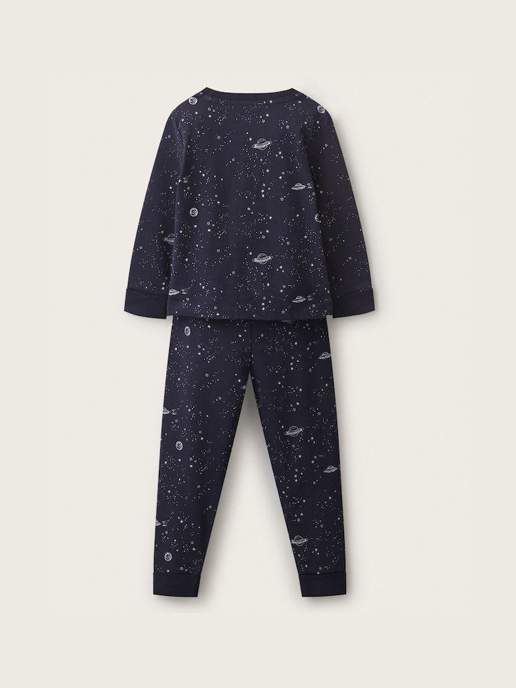 The White Company Pyjamas in Slim-Fit mit im Dunkeln leuchtendem Weltraumdesign, Mischung - Bild 2 von 4 The White Company Pyjamas in Slim-Fit mit im Dunkeln leuchtendem Weltraumdesign, Mischung - Bild 2 von 4