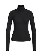 JJXX Black Roll Neck Long Sleeve Jersey Top - Image 4 of 7
